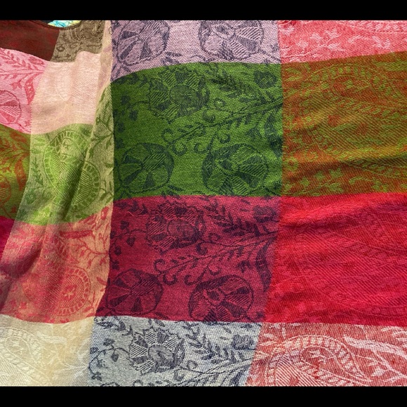 Patchwork Pashmina - Multi Color - Picture 4 of 5